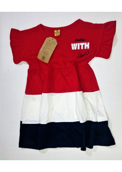 Sellfie Kids With Baskılı Kız Elbise