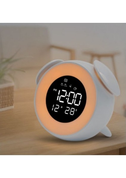 Guguklu Dijital Işıklı Masa Saati Gece Lambalı modelleri