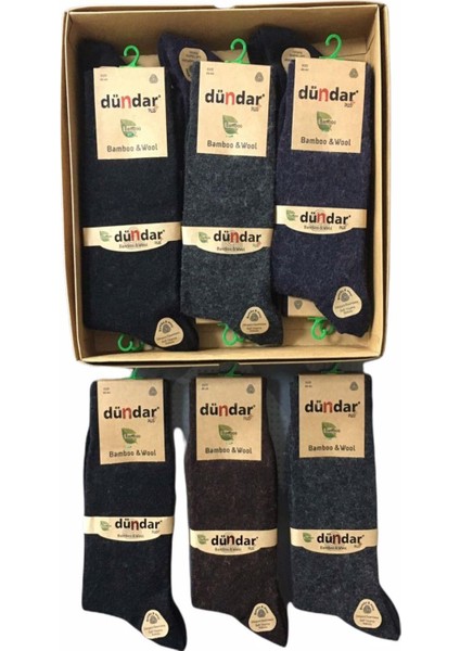Erkek Plus Bambu Yün Çorap 5923 - 12 Adet