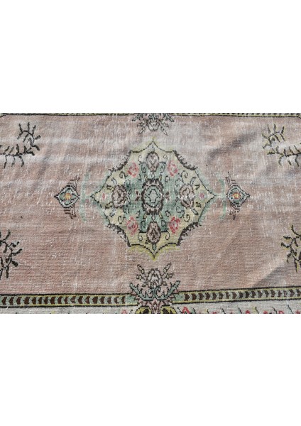 Türk Halısı Eskitme Halı Halı 147X243 cm Bej Halı, El Yapımı Alan Halı El Dokuma Alan Halı 551