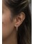 925 Ayar Gümüş Rose 20 mm Tamtur Halka Küpe 3