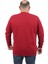 Büyük Beden V Yaka Double Face Basic 22720-BORDO 3