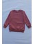 Unisex Gül Kurusu Basic Içi Polarlı Örme Kalın Sweatshirt 1