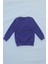 Unisex Mor Basic Içi Polarlı Örme Kalın Sweatshirt 2