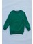 Unisex Yeşil Basic Içi Polarlı Örme Kalın Sweatshirt 1