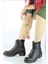 Kadın Deri Duz Kauçuk Taban Spor Tarz Bot M23-KB1060 1