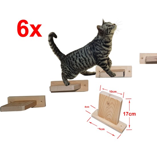 Barış Dizayn 10 Parça Doğal Ahşap Duvar Kedi Oyun Merdiveni Fiyatı Barış Dizayn 10 Parça Doğal Ahşap Duvar Kedi Oyun Merdiveni Fiyatı