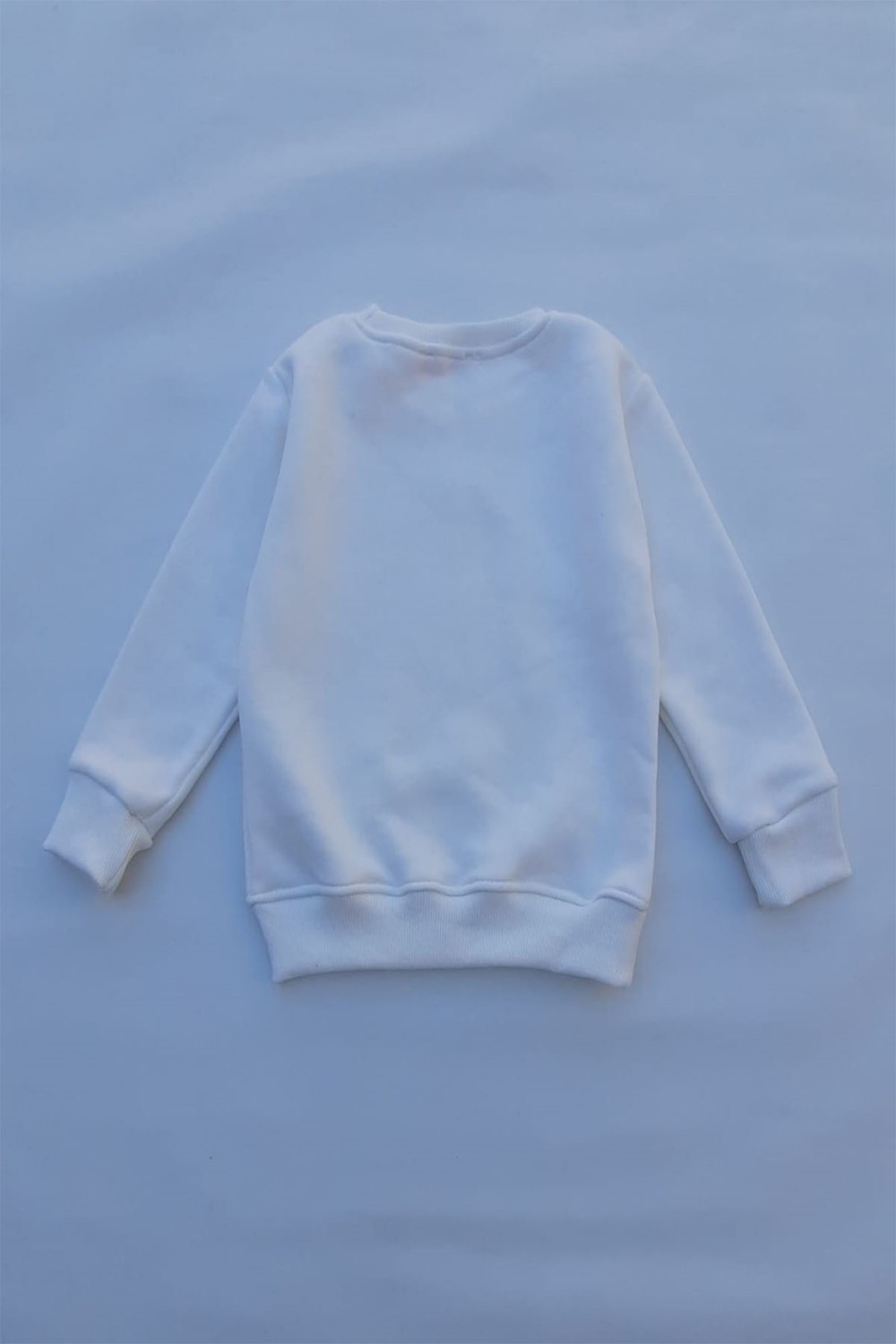 The Wert Unisex Mor Basic Içi Polarlı Örme Kalın Sweatshirt görsel 2