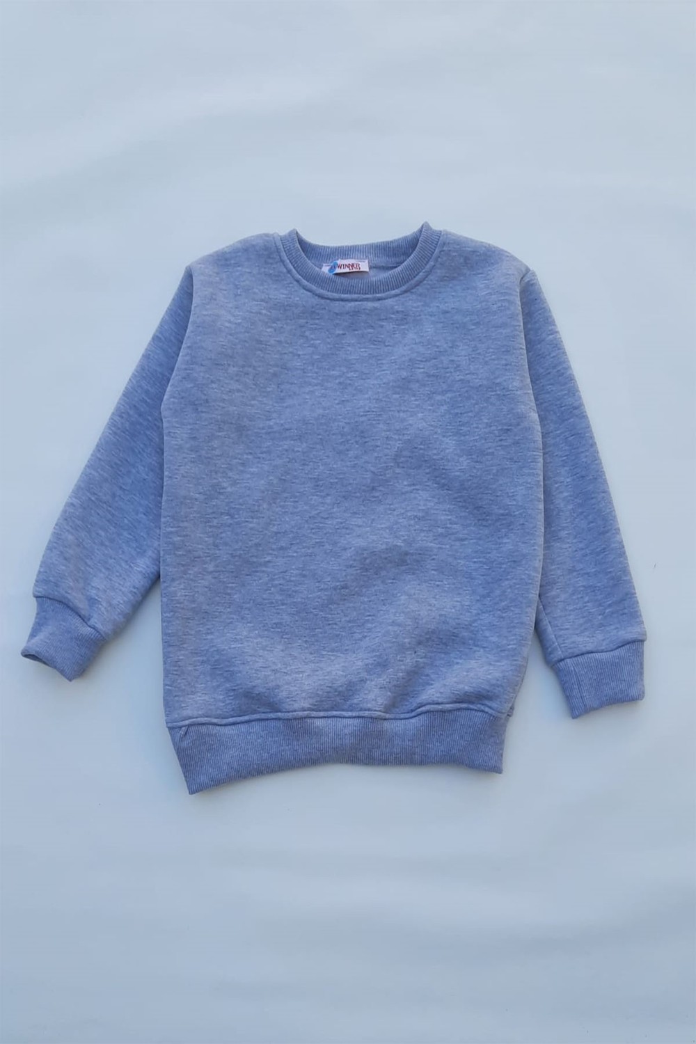 The Wert Unisex Mor Basic Içi Polarlı Örme Kalın Sweatshirt