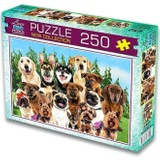 İstisna Yetişkin ve Çocuklar Için Eğitici Oyuncak Puzzle 250 Parça Puzzle Yapboz Sevimli Köpekler Cute Dogs