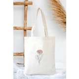 Feinas Kanvas Tote Çanta - Çiçek (35X40CM - 320GR  %100 Pamuk)