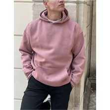 MEİLİFENG Oversize Kapişonlu 3 Iplik  Pamuk Sweatshirt