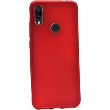  Apsuwa Xiaomi  Redmi Note 7 Kılıf Premier Silikon Esnek Arka Koruma Kırmızı