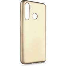  Apsuwa Realme  5 Pro Kılıf Premier Silikon Esnek Koruma+Nano Glass Gold