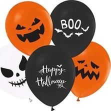 Çıtı Pıtı Store Halloween Balkabağı Baskılı Balon 10 Lu