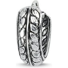 Altın Sepeti Gümüş Erkek Küpesi