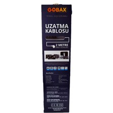 Gobax Termal Akım Korumalı Isıya Karşı Dayanıklı 8'li Priz Kablo Uzunluğu 2 mt 3xusb