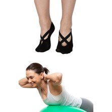 Köksa 4' Lü Paket Kaydırmaz Dans Pilates ve Yoga Çorabı Kadın Çorabı Babet Pilates Çorabı