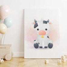 Haydi Dekor Sevimli Minik Inek Çocuk Odası Kanvas Tablo