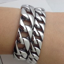 Erer Gümüş  Kara Para Aşk Çelik Bileklik Kombin