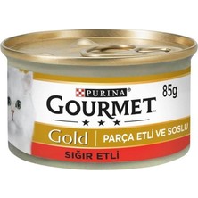 Purina Gourmet Parça Sığır Etli Yetişkin Kedi Konservesi 85 gr