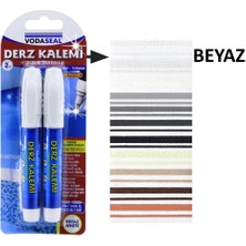 Vodaseal Derz Kalemi 4'lü Paket Beyaz Su Bazlı Kokusuz Fayans Derz Yenileme Yedek Uçlu