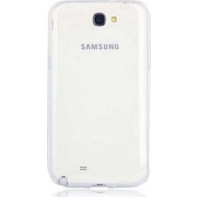 Caseart Samsung Galaxy Note 2 Kılıf Kamera Koruma Lüx Silikon Şeffaf Kapak