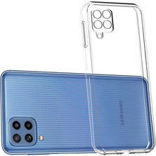 Caseart Samsung Galaxy M32 Kılıf Kamera Koruma Lüx Silikon Şeffaf Kapak