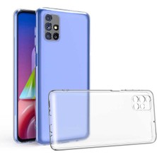 Caseart Samsung Galaxy M51 Kılıf Kamera Koruma Lüx Silikon Şeffaf Kapak