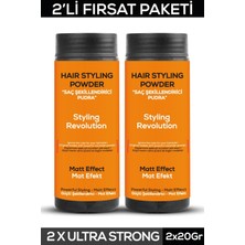 Fontenay Saç Şekillendirici Pudra Toz Wax Ultra Strong Turuncu 20GR X2 + Şekil Tarağı 3'lü Set