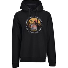 Lumberjack Kapüşon Yaka Siyah Erkek Sweatshirt W M-CG575 Wild Hoodie