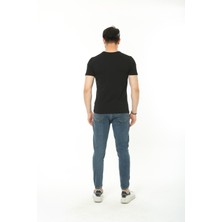 CMM %100 Pamuk Basic T-Shirt (Rahat Giyim) - Erkek - Siyah