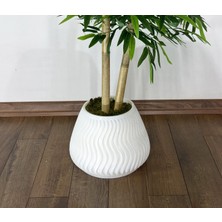 Biçiçek Yapay Bambu Ağacı  140CM Büyük Saksı Yoğun Yapraklı