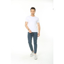 CMM %100 Pamuk Basic T-Shirt (Rahat Giyim) - Erkek - Beyaz
