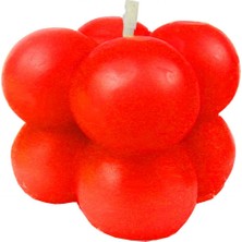 Hayaller Dükkanı 25 Adet Mum Bubble Kırmızı 3,5x3,5 cm Pk:1