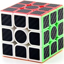 Lrs Store 3x3 Karbon Fiber Rubik Küp Parlak Zeka Küpü