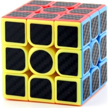 Lrs Store 3x3 Karbon Fiber Rubik Küp Parlak Zeka Küpü