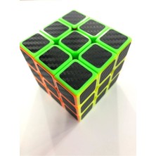 Lrs Store 3x3 Karbon Fiber Rubik Küp Parlak Zeka Küpü