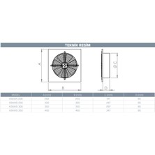 Kayıtes Kdaxis 200 Aksiyel Fan Elektik Pano Soğutma Duvar Pencere Montaj 680 Debi Agmair Agm Havalandırma