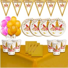 Çıtı Pıtı Store Çiçekli Unicorn Set 8 Kişilik