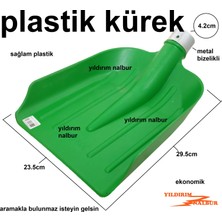 Yıldırım Nalbur Plastik Bahçe Kar Küreği Sağlam Yanaklı Kürek Zahire Küreği Kaliteli