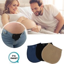 İndirimlimis Hamile Pantolonu Bel Genişletici-Kadınlar Için Pantolon Genişletici 3'lü Set