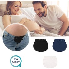 İndirimlimis Hamile Pantolonu Bel Genişletici-Kadınlar Için Pantolon Genişletici 3'lü Set