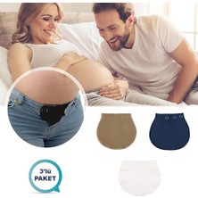 İndirimlimis Hamile Pantolonu Bel Genişletici-Kadınlar Için Pantolon Genişletici 3'lü Set