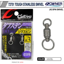 Owner 72751 Tough Stainless Swivel Jig Spin Fırdöndü