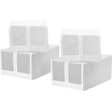 IKEA Skubb Ayakkabı Kutusu Beyaz 4'lü