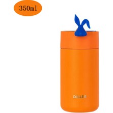 Diller Sevimli Taşınabilir Öğrenci Yalıtım Bardağı 350ML - Turuncu/mavi (Yurt Dışından)