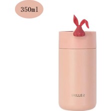 Diller Sevimli Taşınabilir Öğrenci Yalıtım Bardağı 350ML - Pembe/kırmızı (Yurt Dışından)