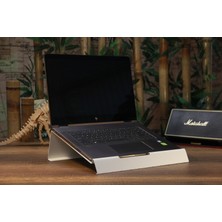 Hobi Demir Sanat Beyaz Tüm Modellerle Uyumlu Çelik Notebook Laptop Standı Yükseltici Altlık