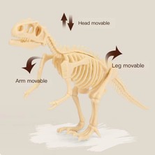 Qiruich Tyrannosaurus Rex Dinozor Fosili Arkeolojik Kazı Oyuncak - Beyaz (Yurt Dışından)